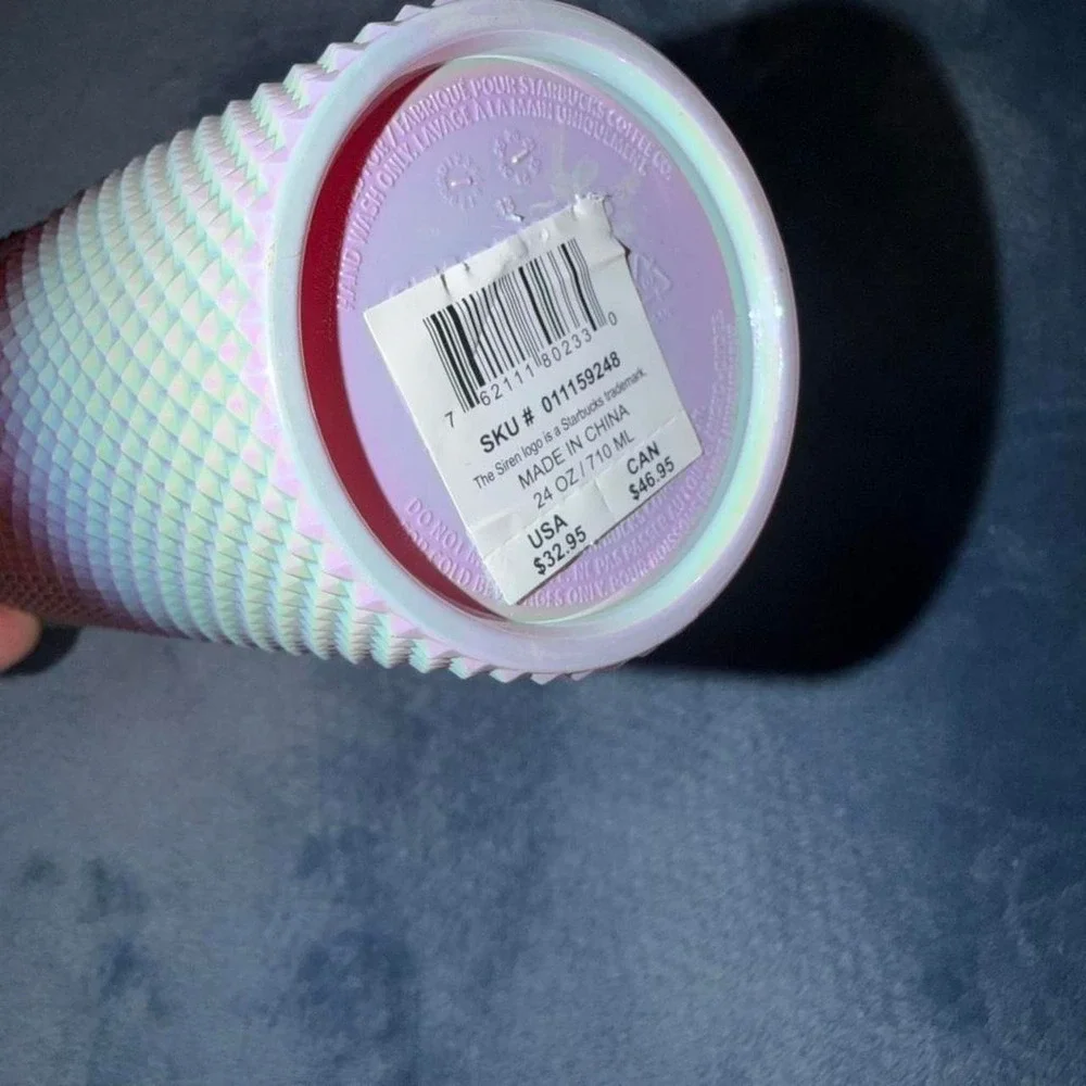 Starbucks holographic tumbler with straw new